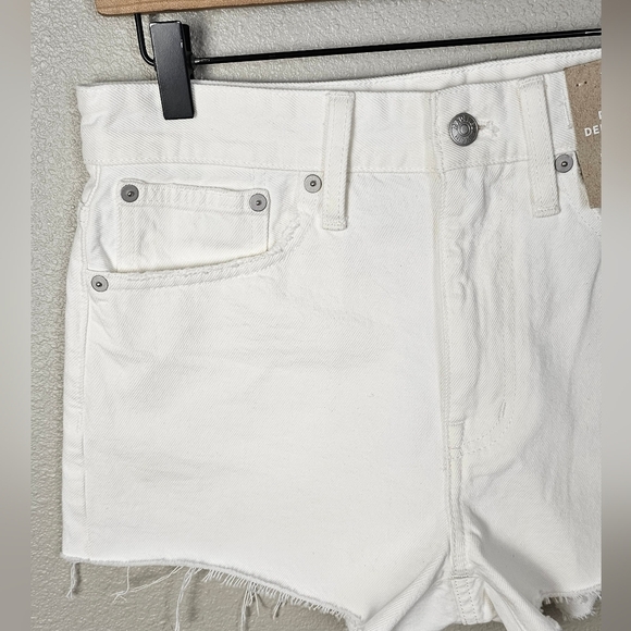 Madewell NWT White Relaxed Denim Jean Shorts - Picture 4 of 13